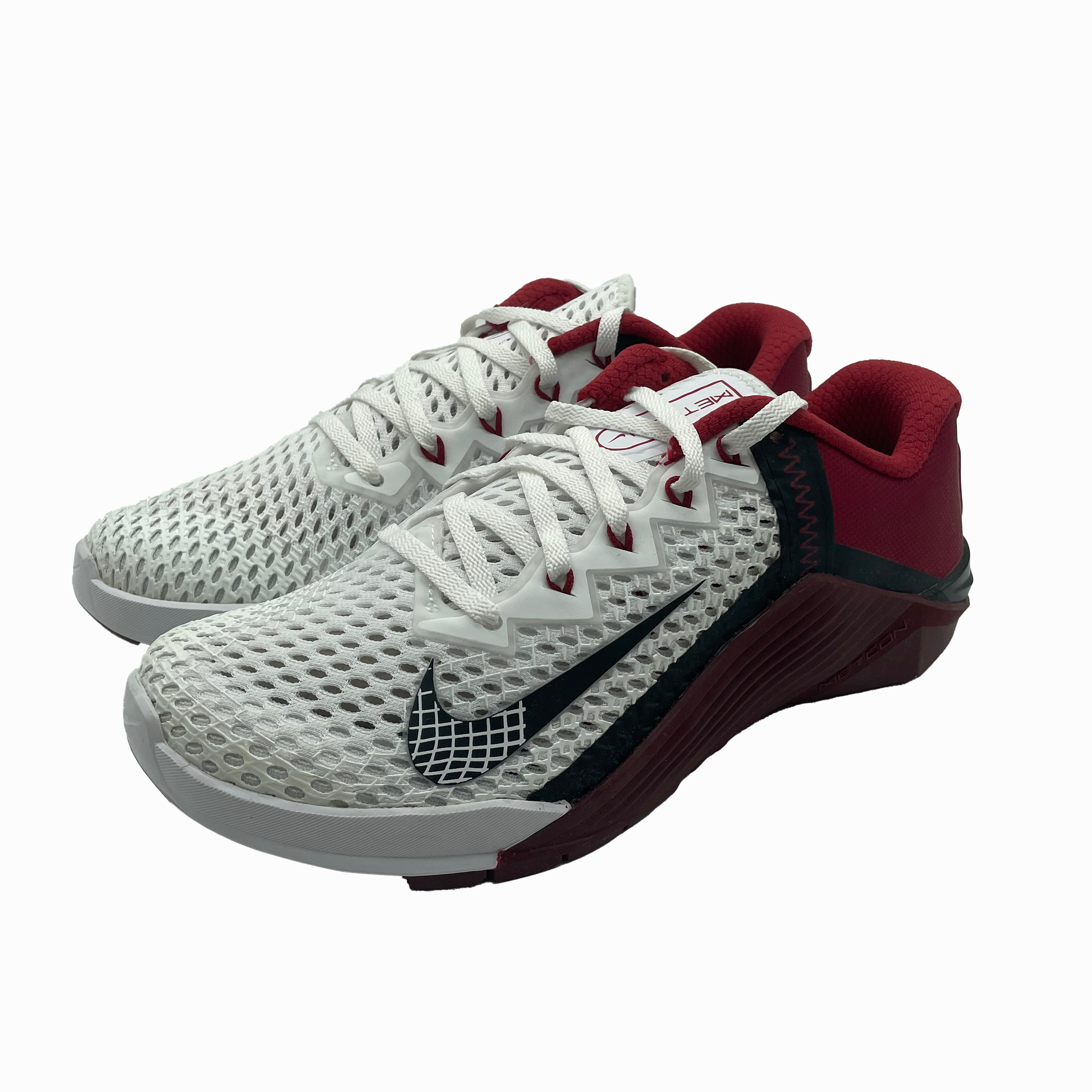 Nike - Chaussures d'entraînement Metcon 6 (Blanc/Cramoisi)